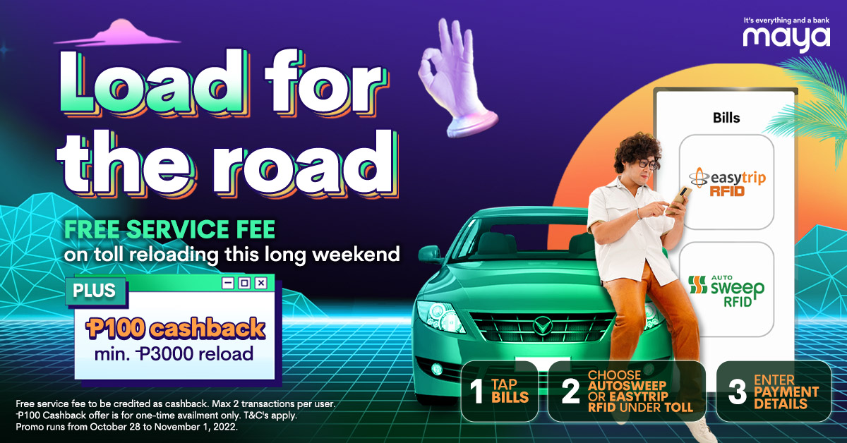 FREE Service Fee on Easytrip & Autosweep RFID PLUS Get P100 cashback